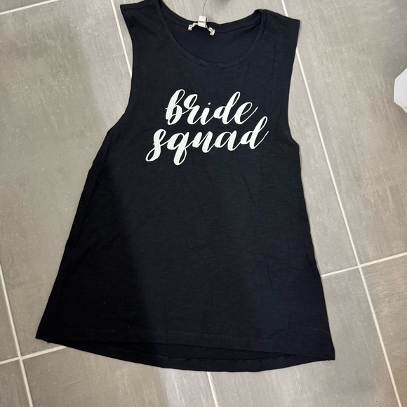 Express Tops - Express Black 'Bride Squad' Tank